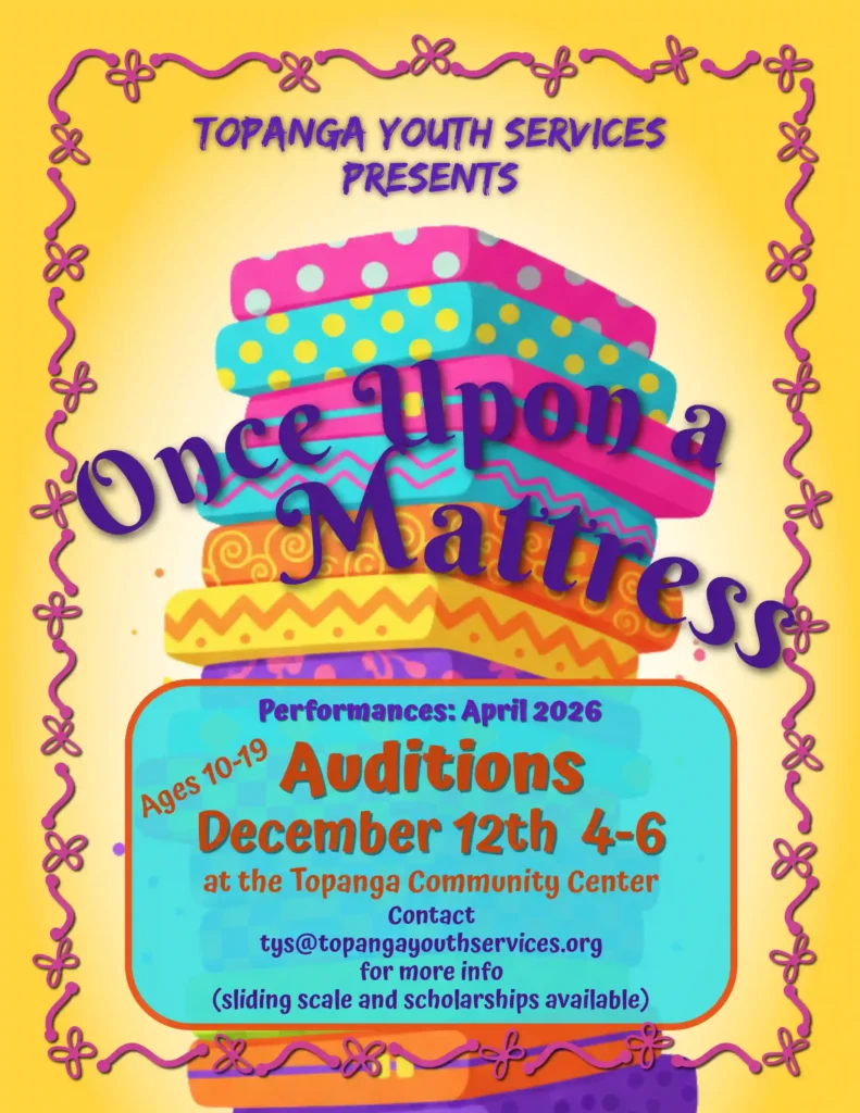Once Upon a Mattress Auditions flyer